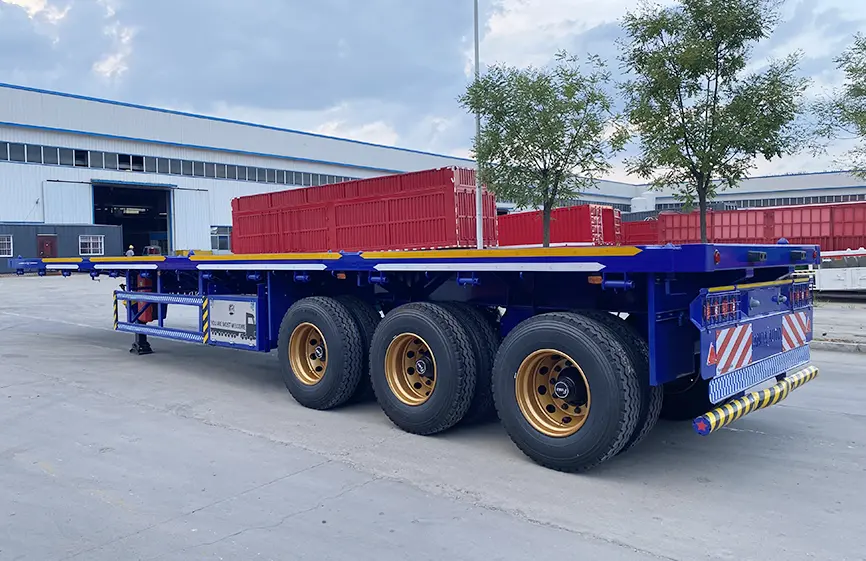 Shacman 3 axles Flatbed Semi Trailer-2